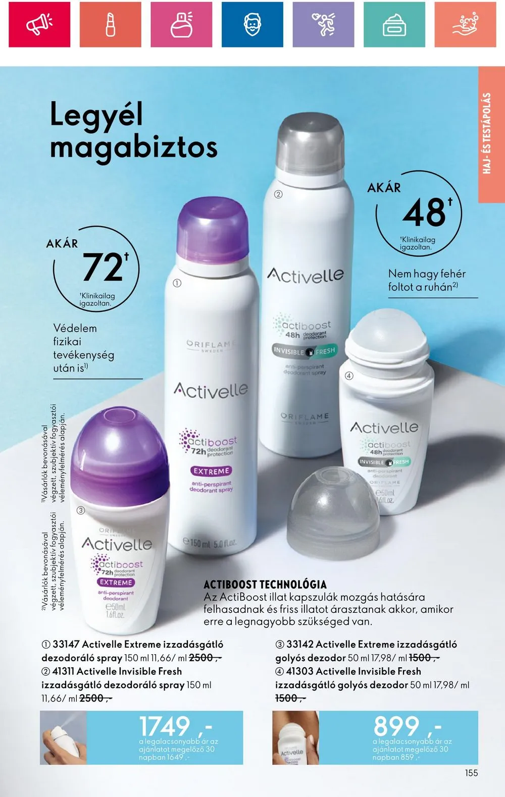 Oriflame akciós újság 07.30–08.19 – 155. oldal
