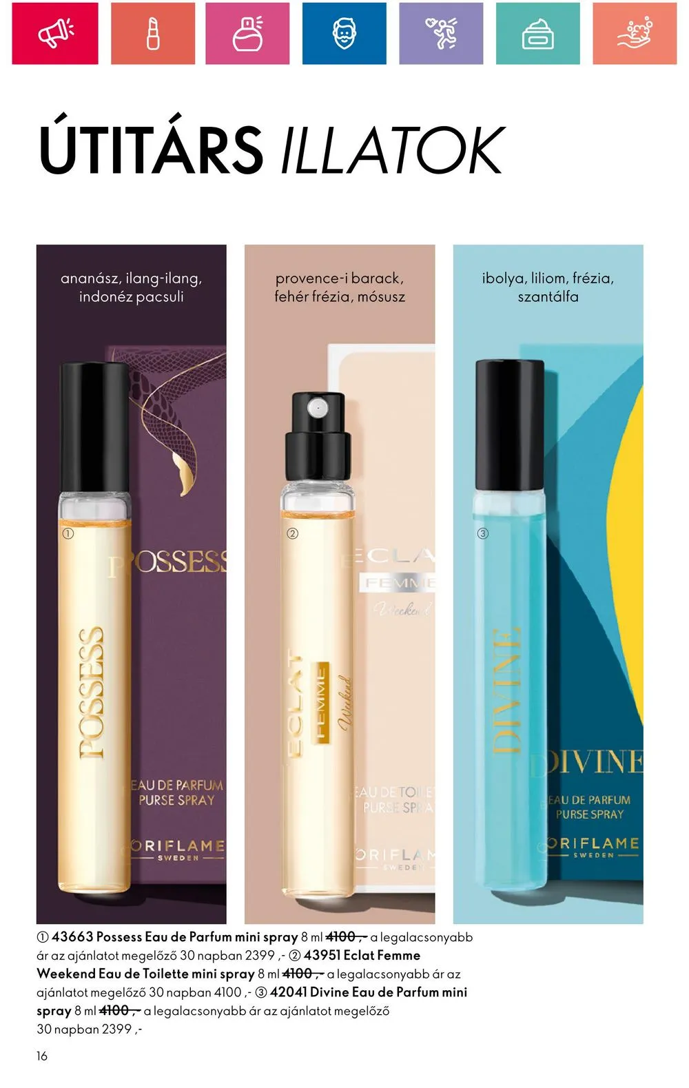 Oriflame akciós újság 07.30–08.19 – 16. oldal