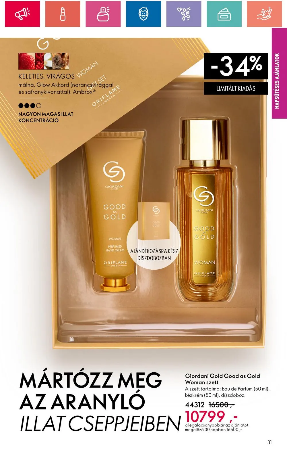 Oriflame akciós újság 07.30–08.19 – 31. oldal