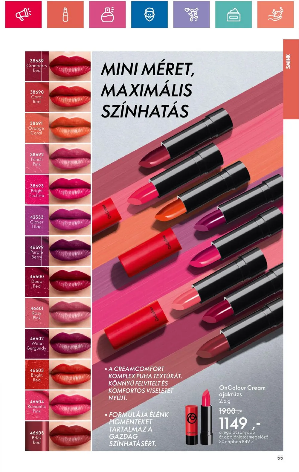 Oriflame akciós újság 07.30–08.19 – 55. oldal
