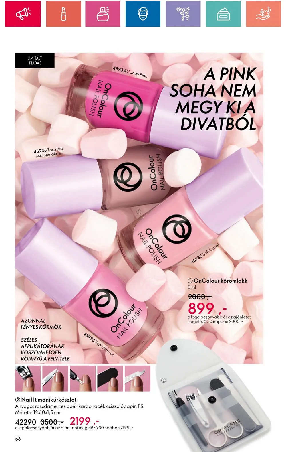 Oriflame akciós újság 07.30–08.19 – 56. oldal