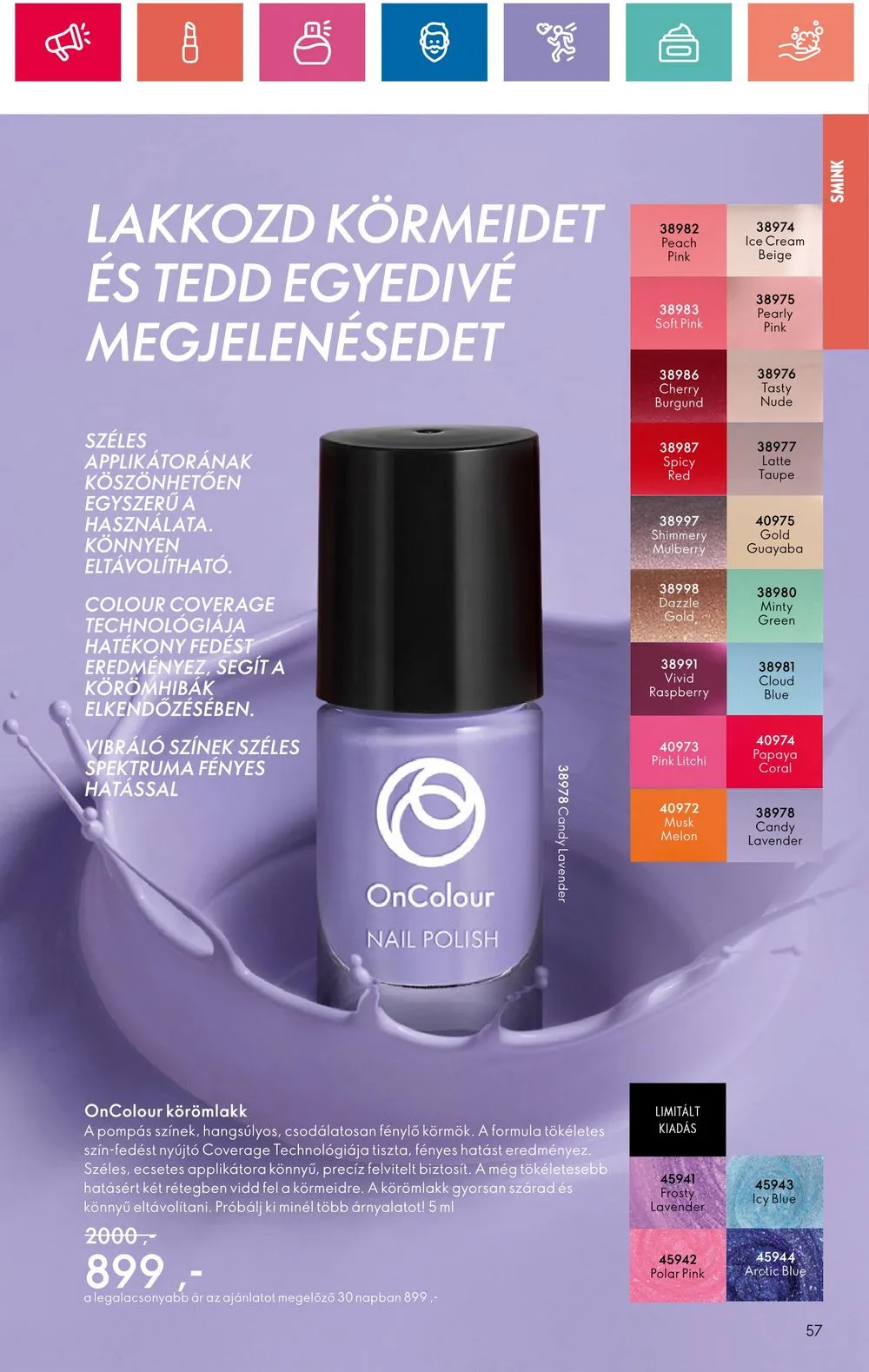 Oriflame akciós újság 07.30–08.19 – 57. oldal