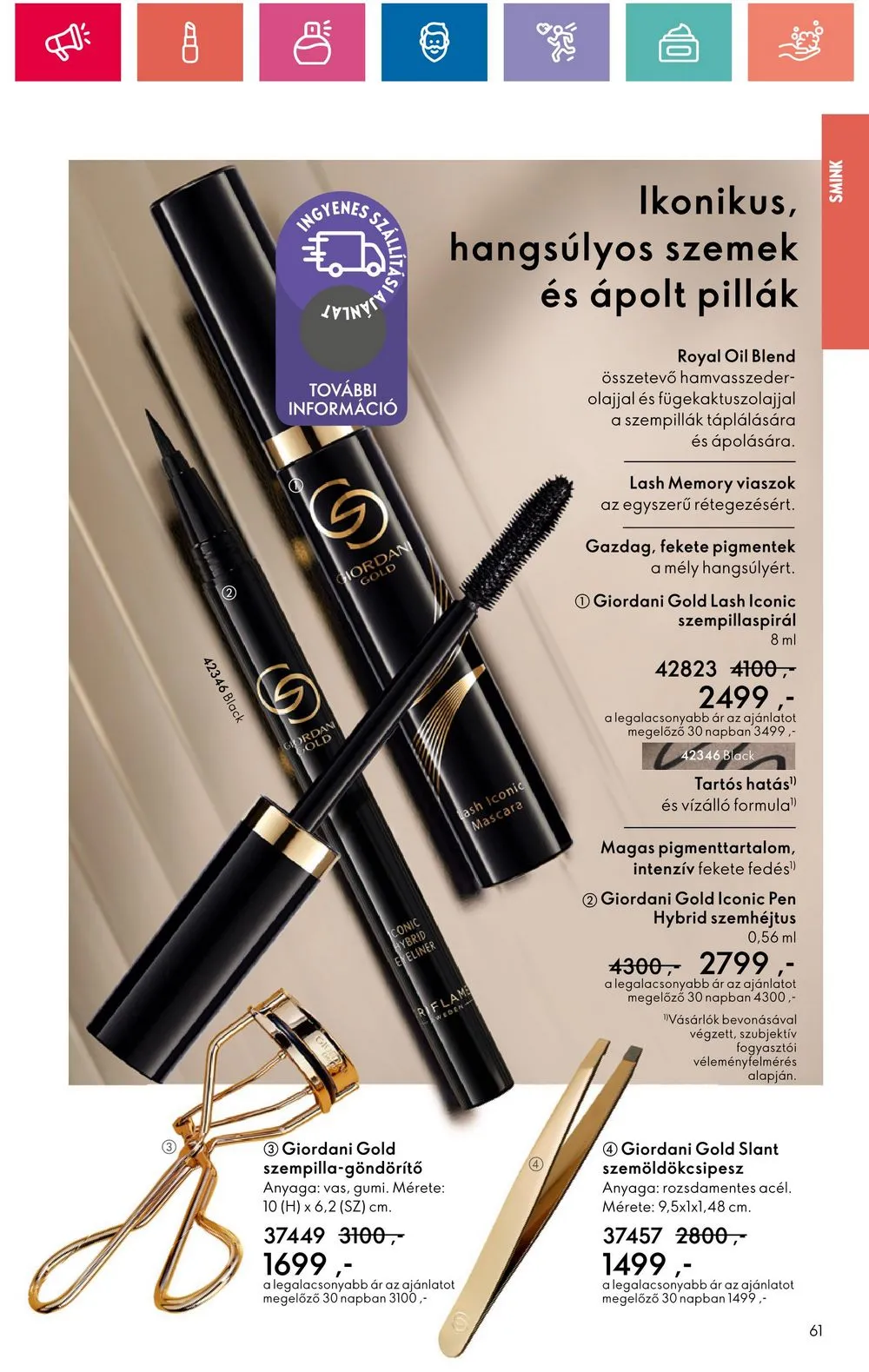 Oriflame akciós újság 07.30–08.19 – 61. oldal