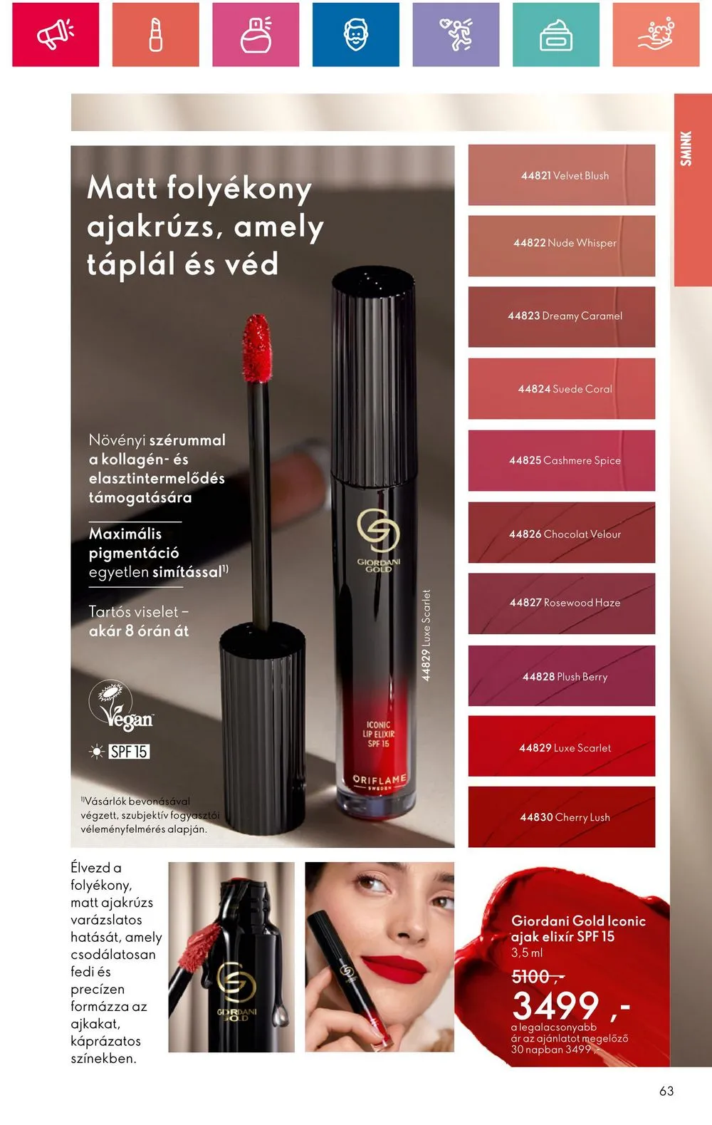 Oriflame akciós újság 07.30–08.19 – 63. oldal