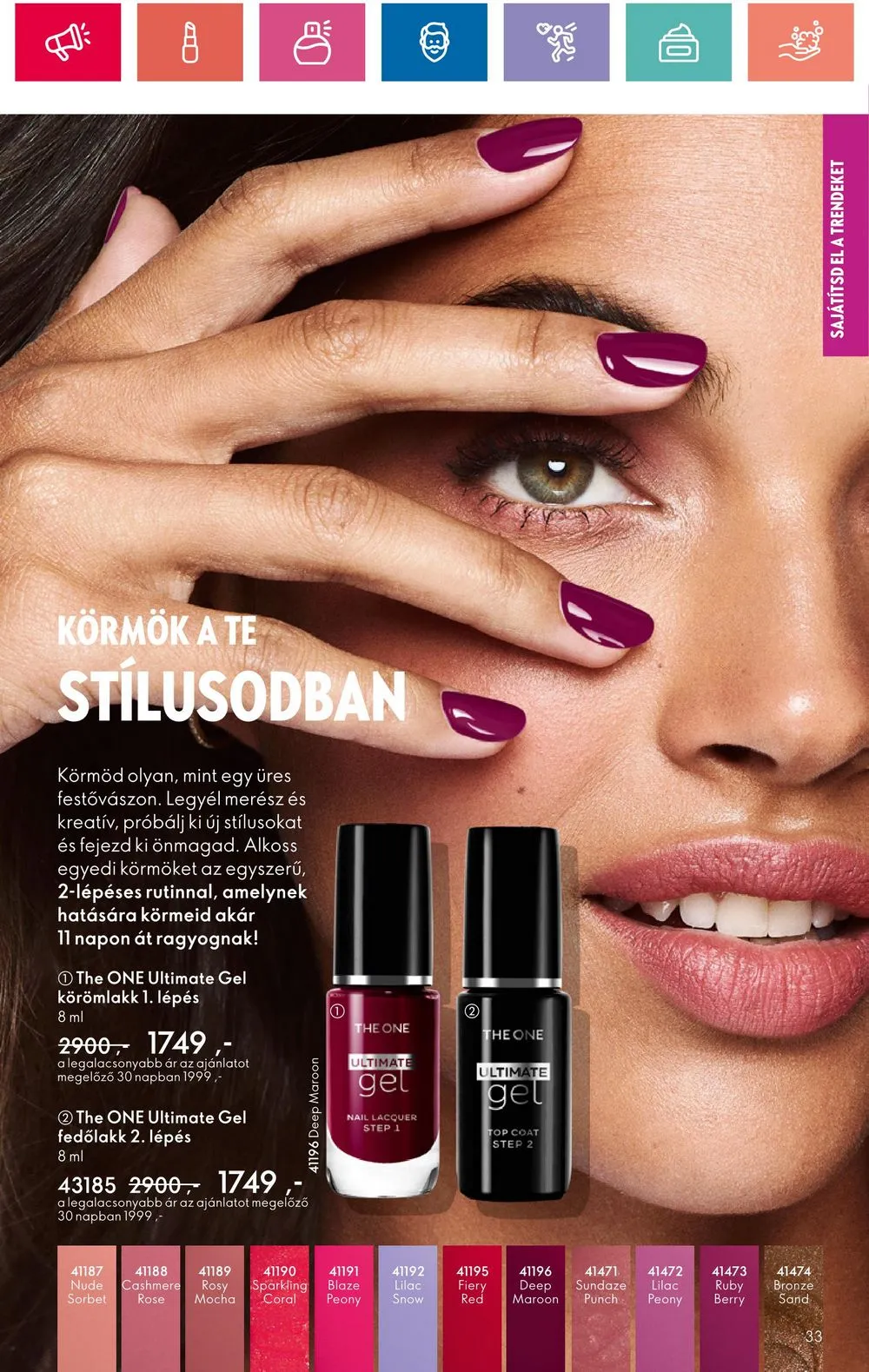 Oriflame akciós újság 08.20–09.09 – 33. oldal