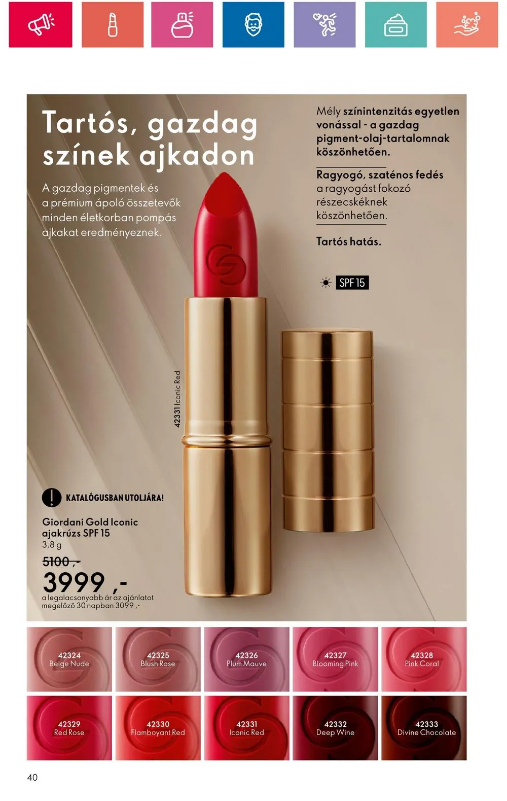 Oriflame akciós újság 08.20–09.09 – 40. oldal