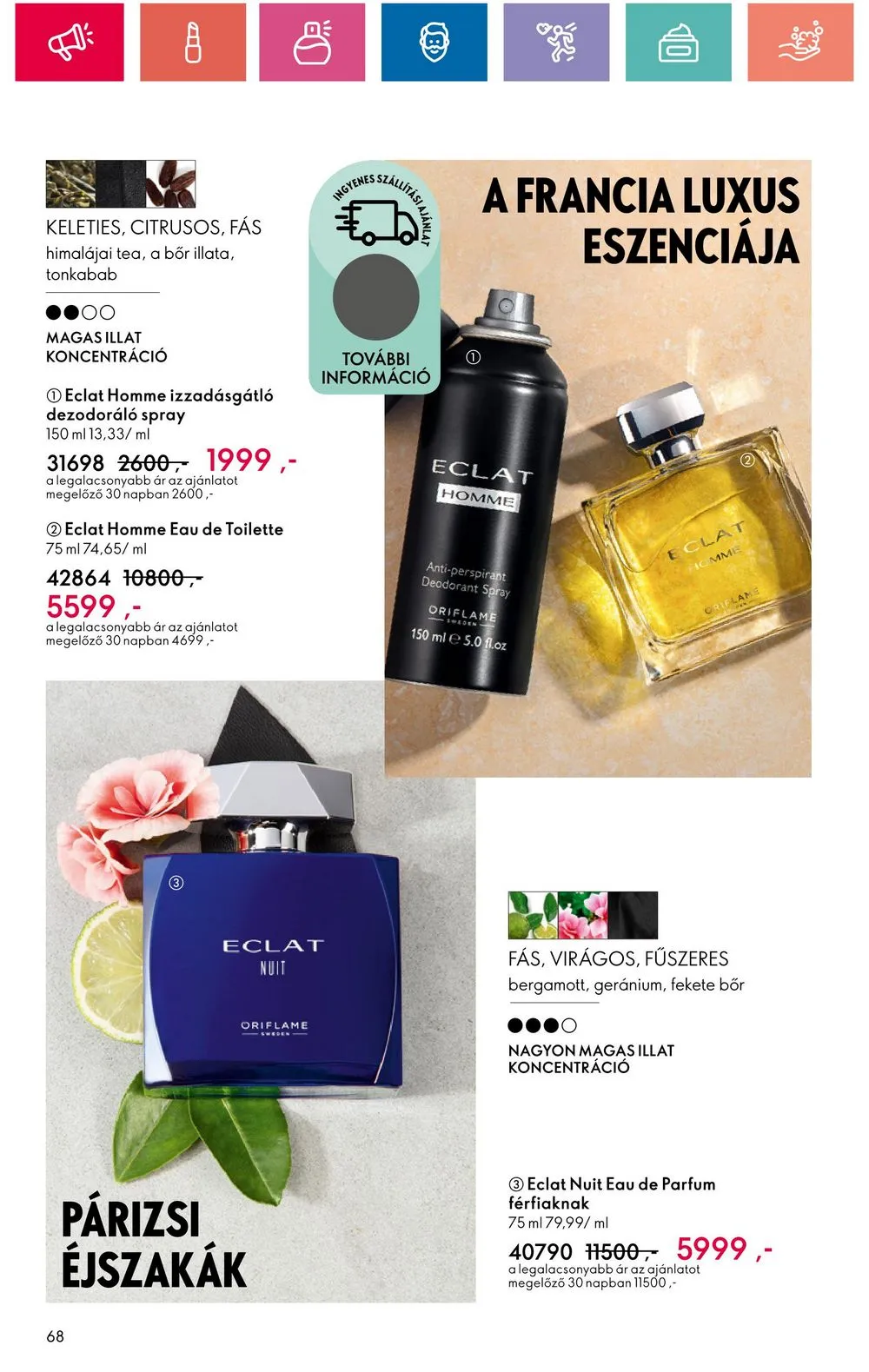 Oriflame akciós újság 08.20–09.09 – 68. oldal