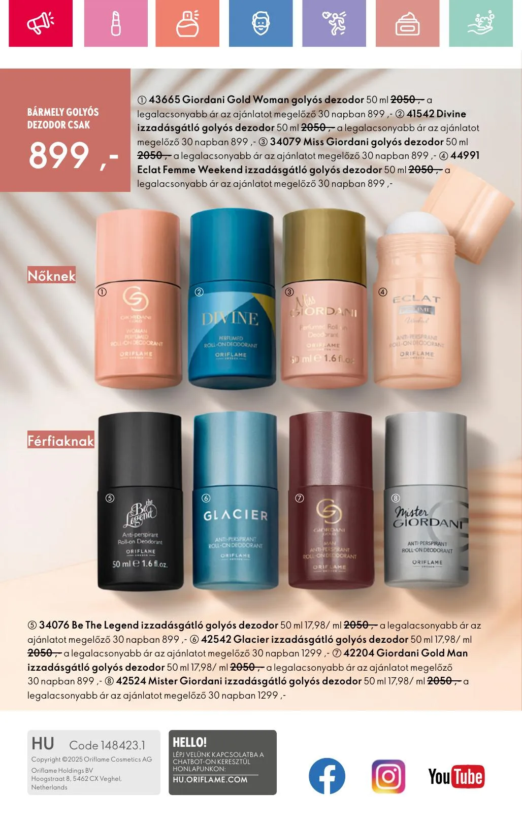 Oriflame akciós újság 07.06–07.26 – 164. oldal