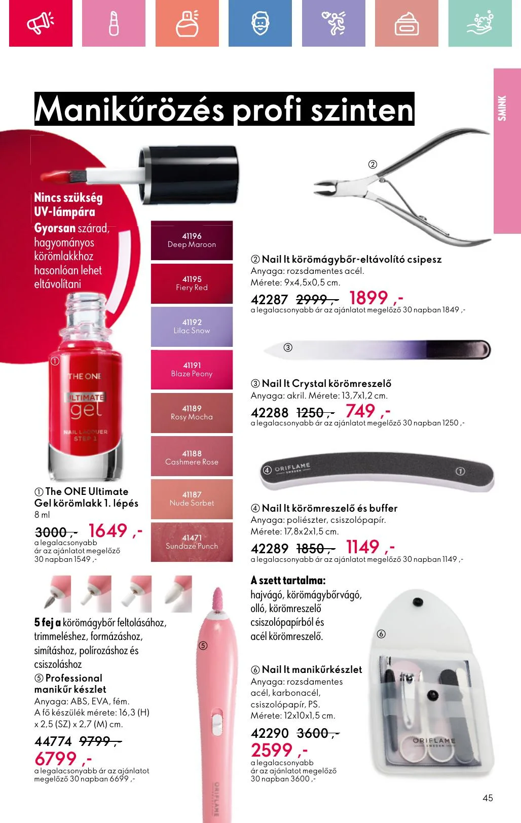 Oriflame akciós újság 07.06–07.26 – 45. oldal
