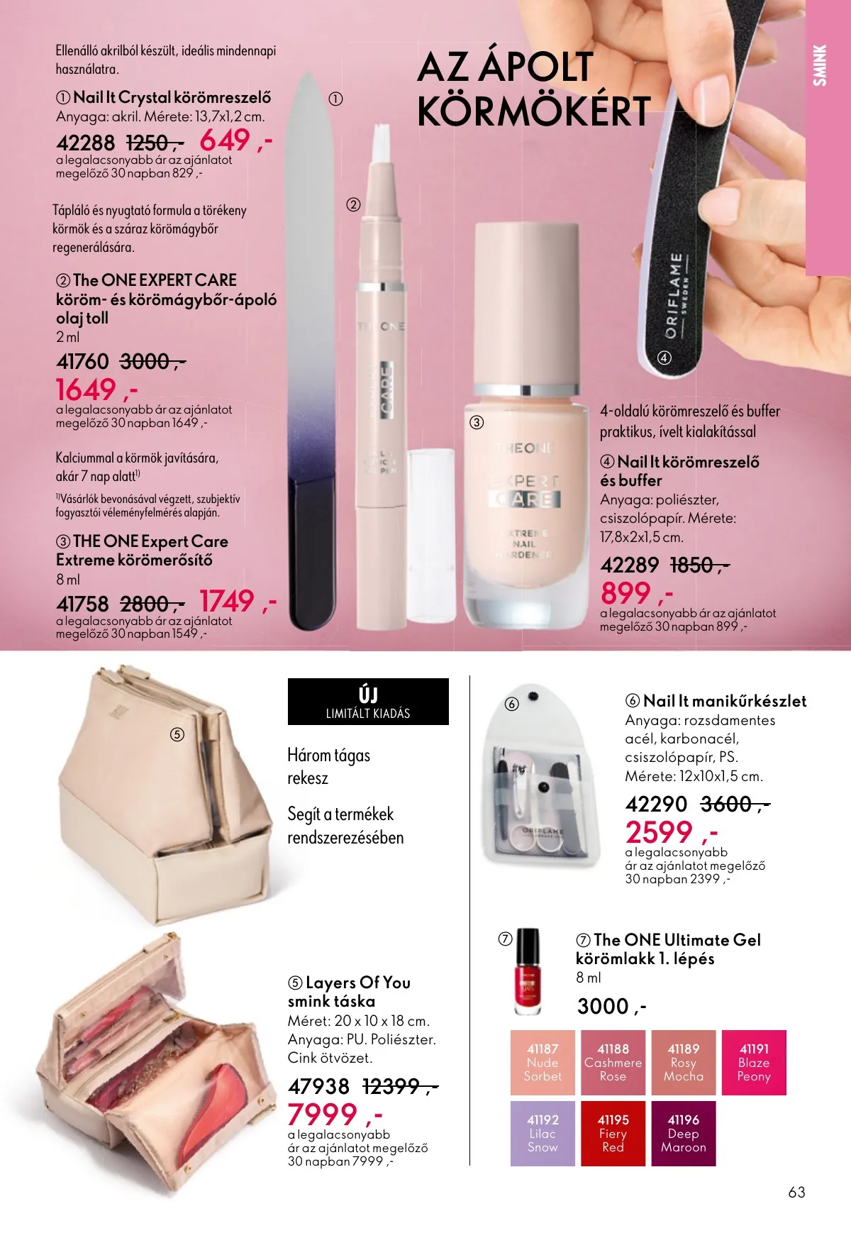 Oriflame akciós újság 09.07–09.30 – 63. oldal