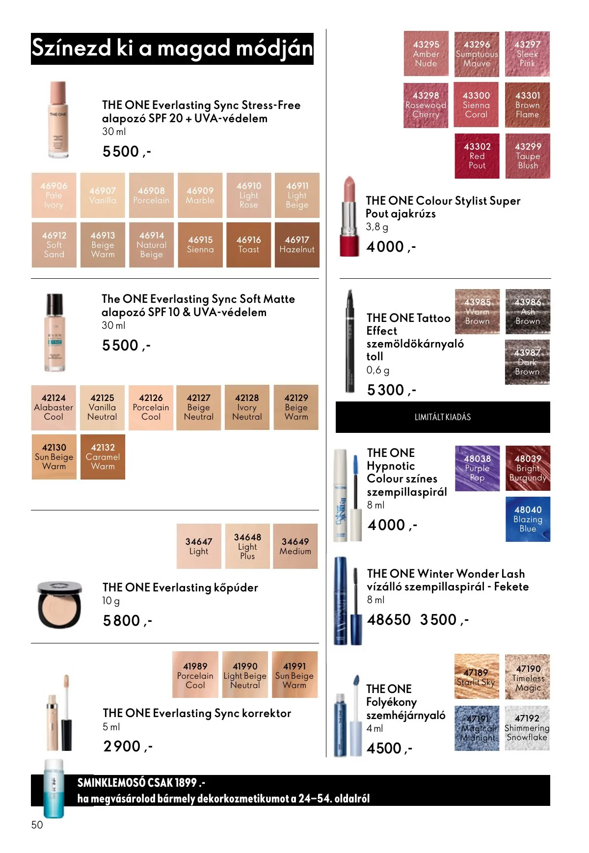 Oriflame akciós újság 12.24–01.20 – 50. oldal
