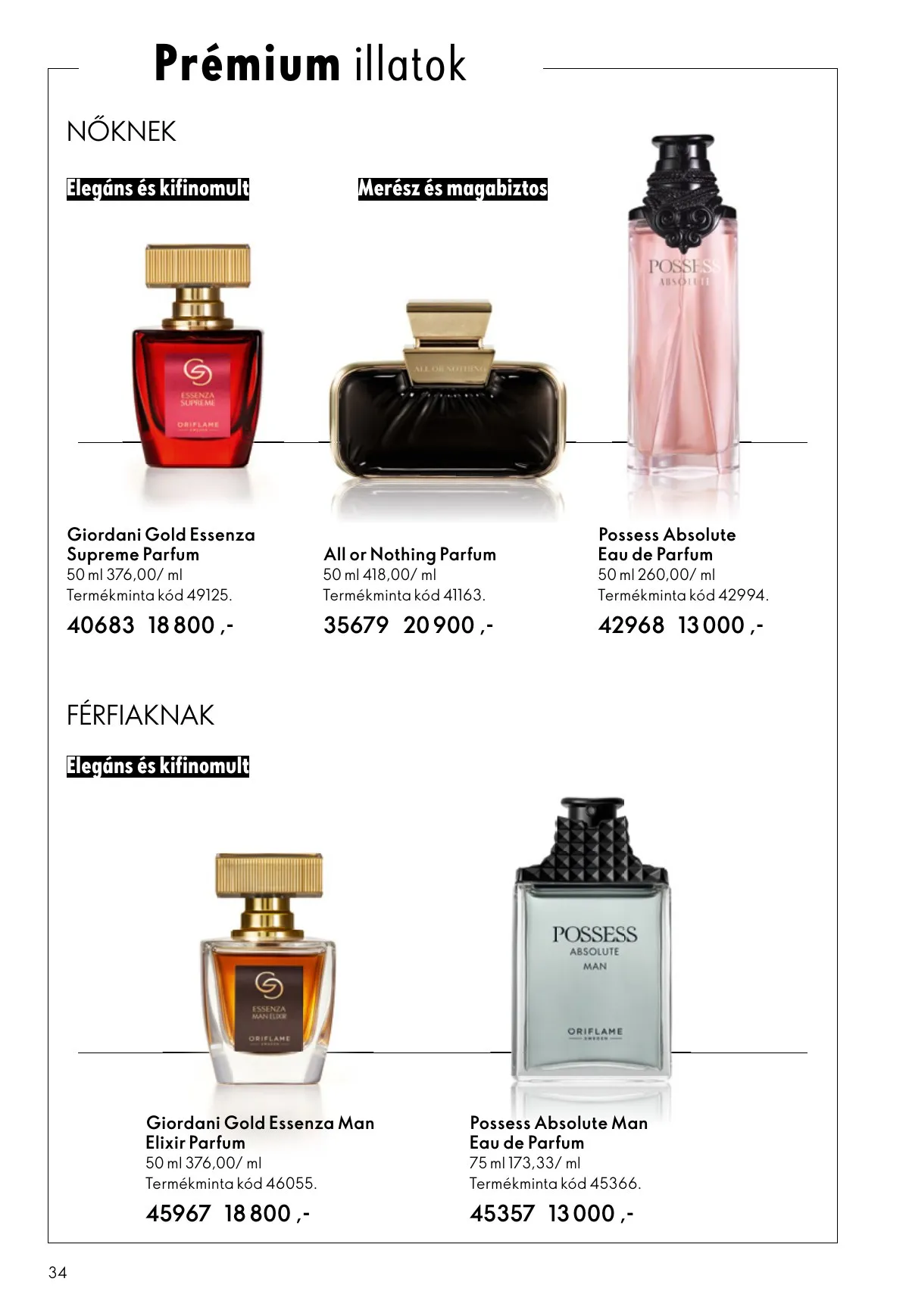 Oriflame akciós újság 01.21–02.10 – 34. oldal