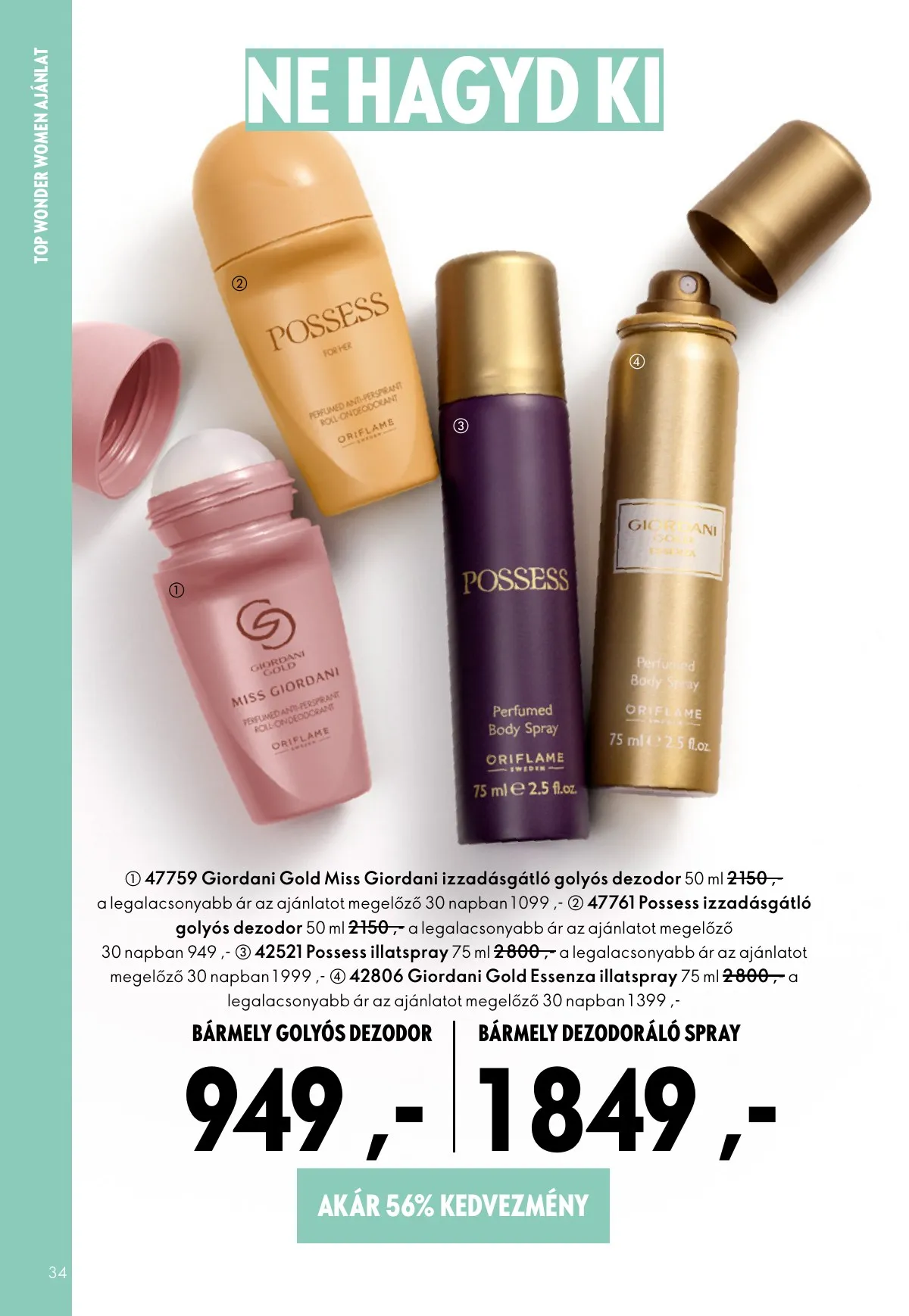 Oriflame akciós újság 02.11–03.03 – 34. oldal