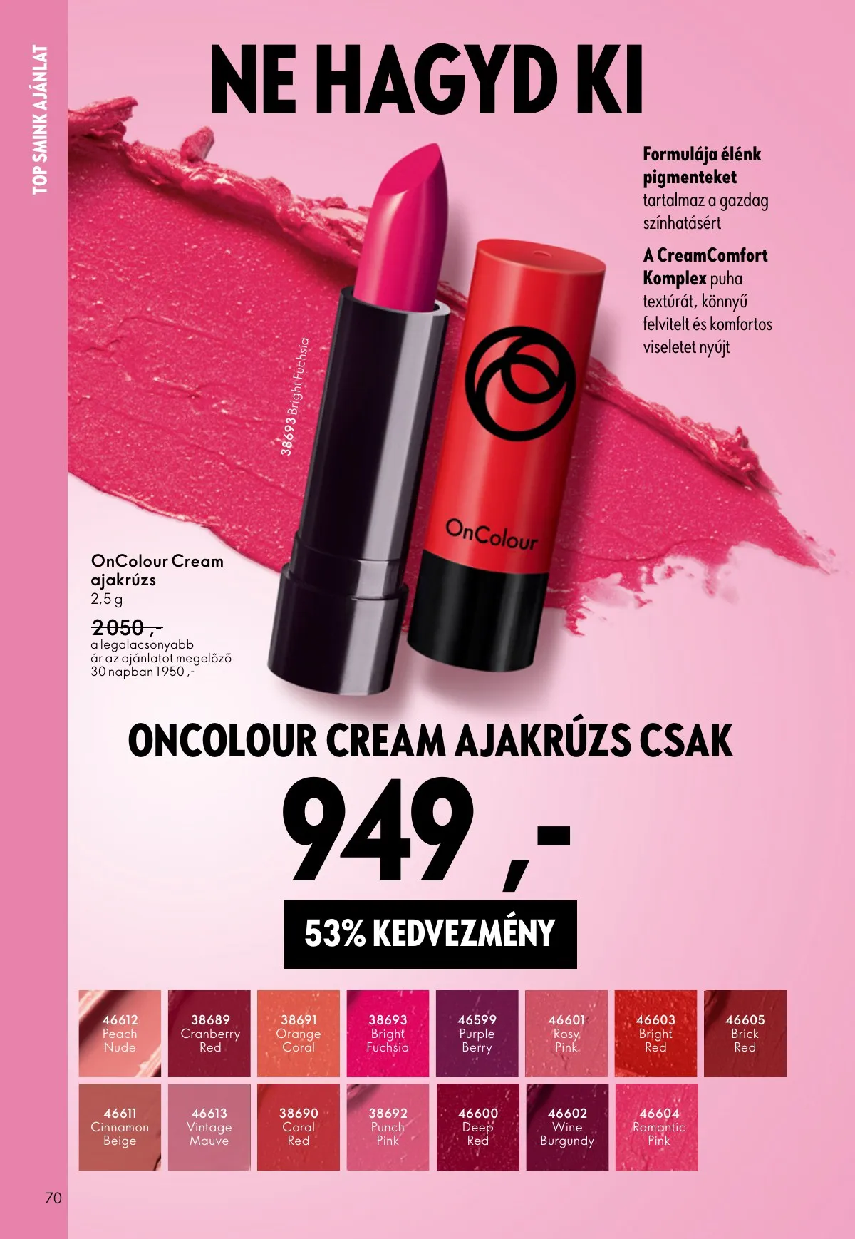 Oriflame akciós újság 02.11–03.03 – 70. oldal
