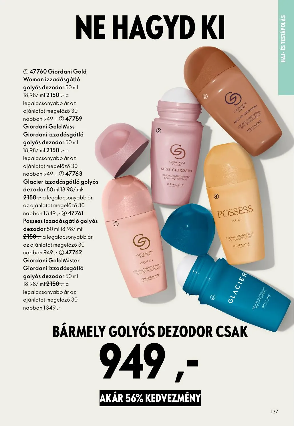 Oriflame akciós újság 03.25–04.14 – 137. oldal