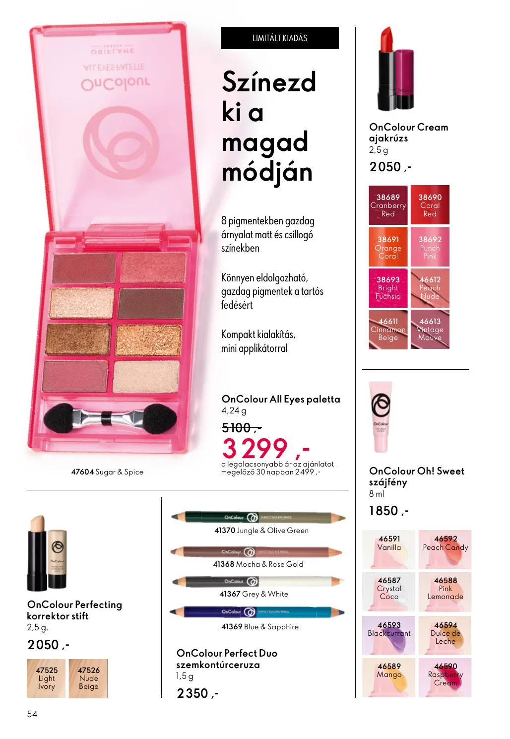 Oriflame akciós újság 04.15–05.05 – 54. oldal