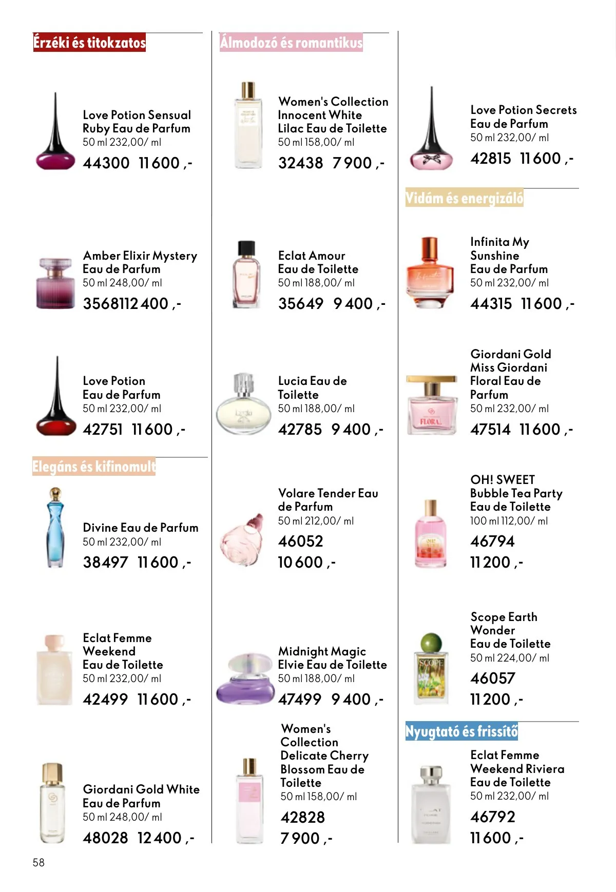Oriflame akciós újság 05.06–05.26 – 58. oldal