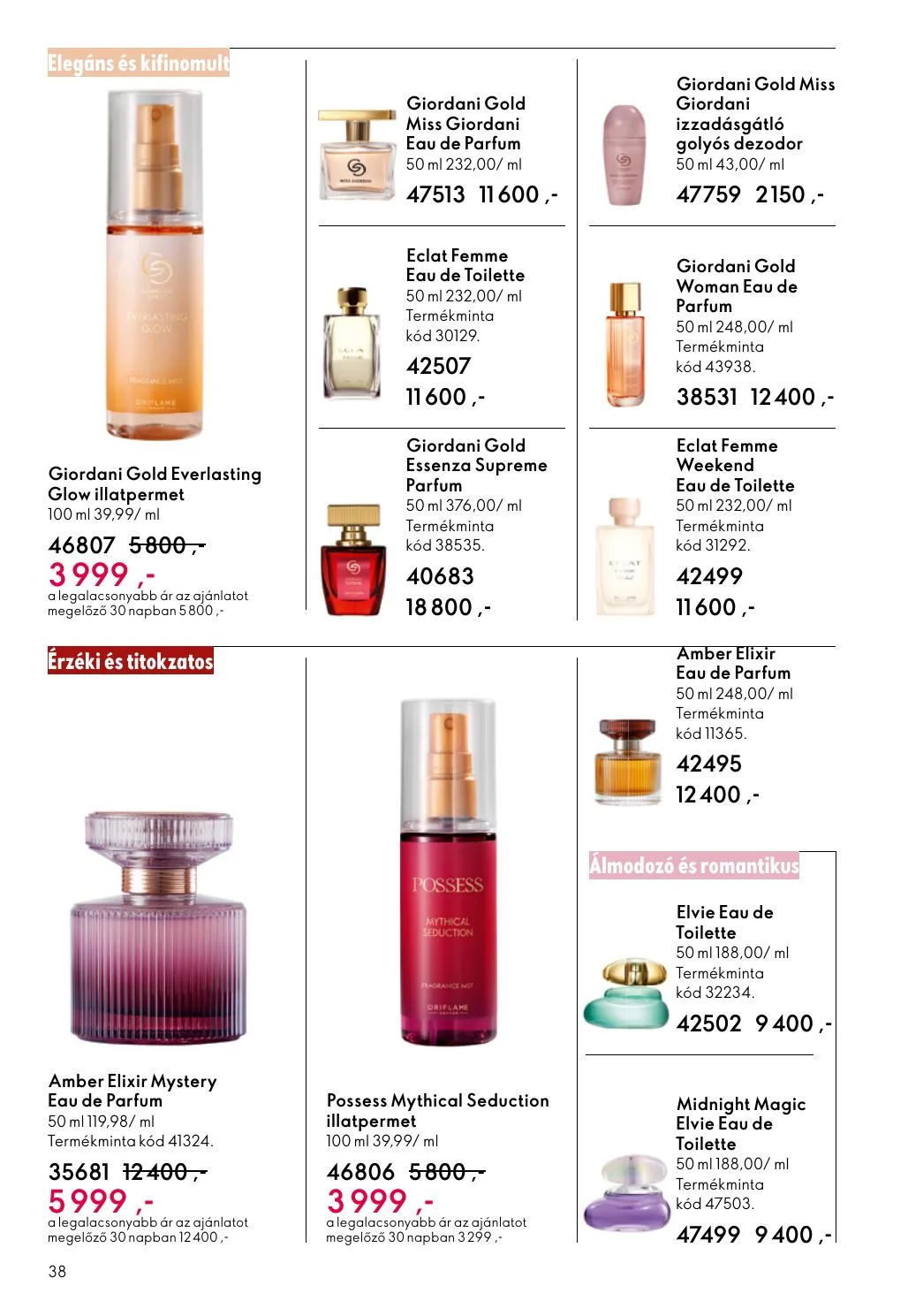 Oriflame akciós újság 05.27–06.16 – 38. oldal