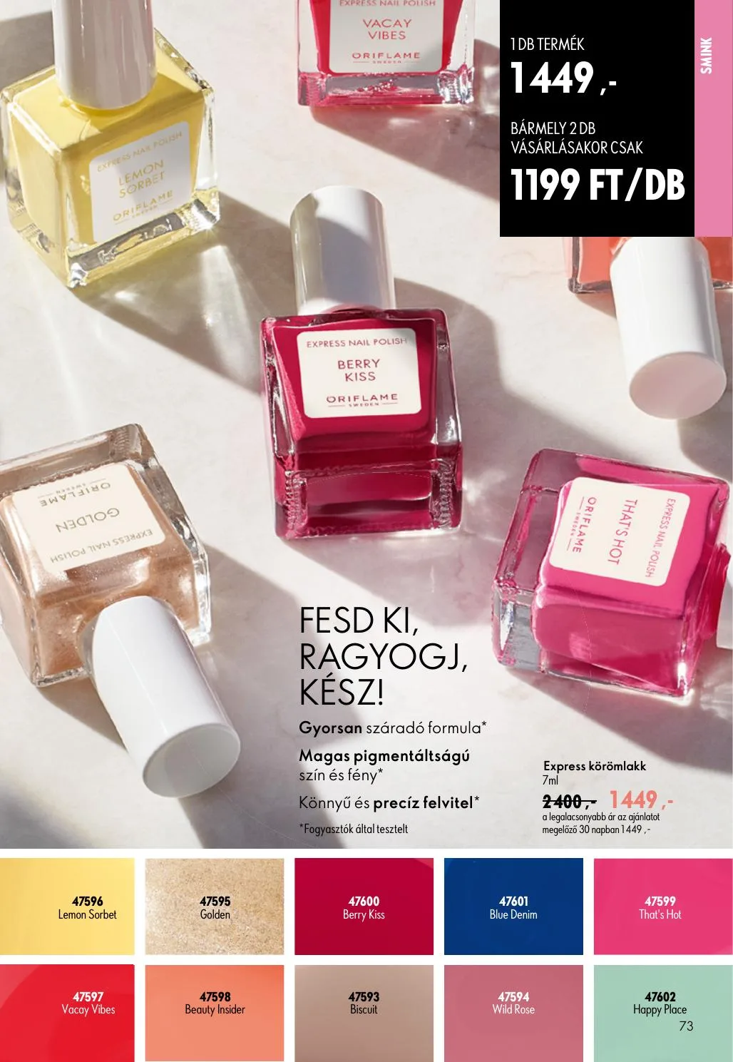 Oriflame akciós újság 06.17–07.07 – 73. oldal