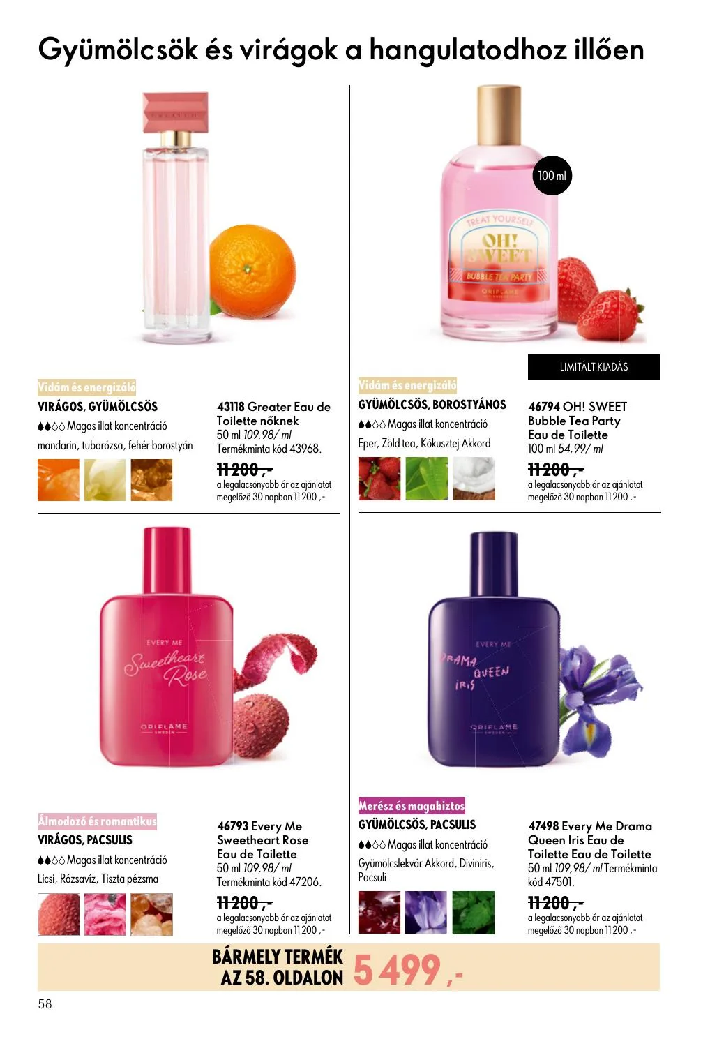 Oriflame akciós újság 07.08–07.28 – 58. oldal