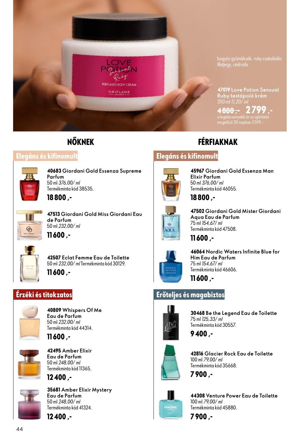 Oriflame akciós újság 08.19–09.08 – 44. oldal