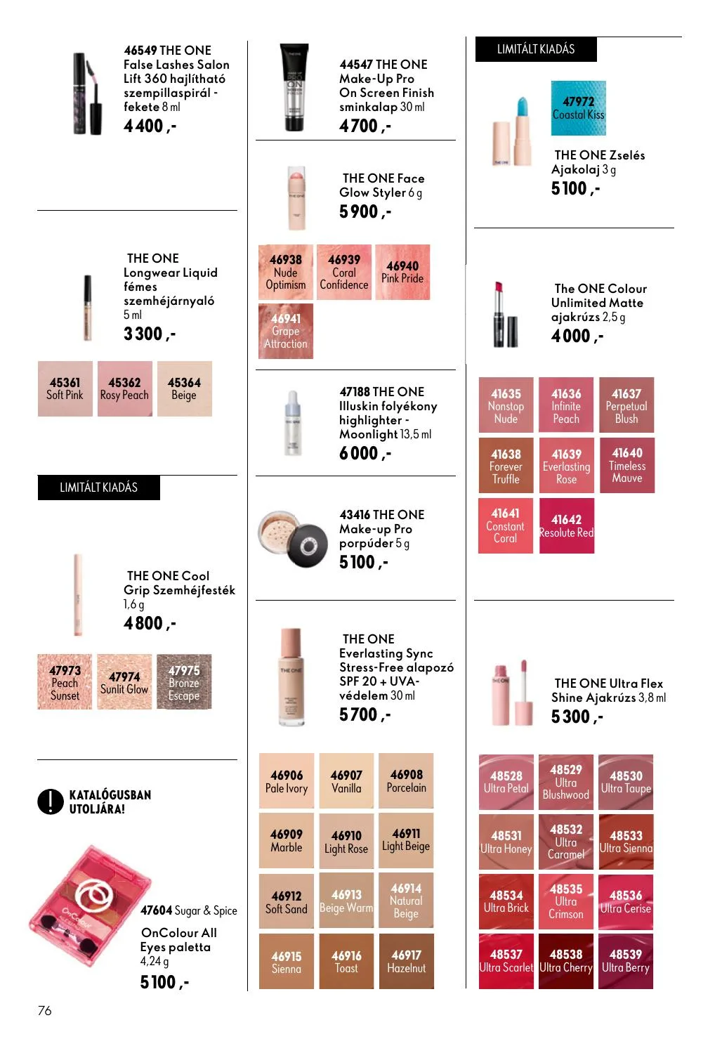Oriflame akciós újság 08.19–09.08 – 76. oldal