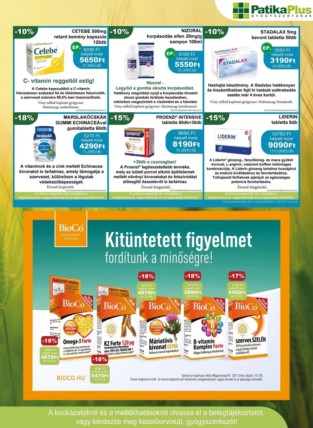 Patika akciós újság Plus 09.01–09.30 – 5. oldal