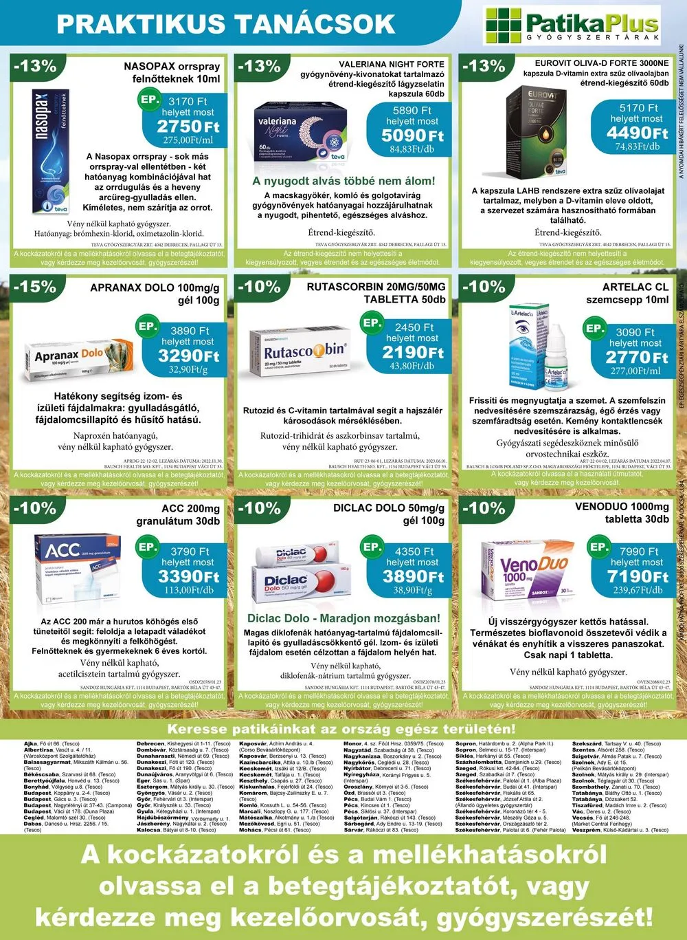 Patika akciós újság Plus 09.01–09.30 – 8. oldal