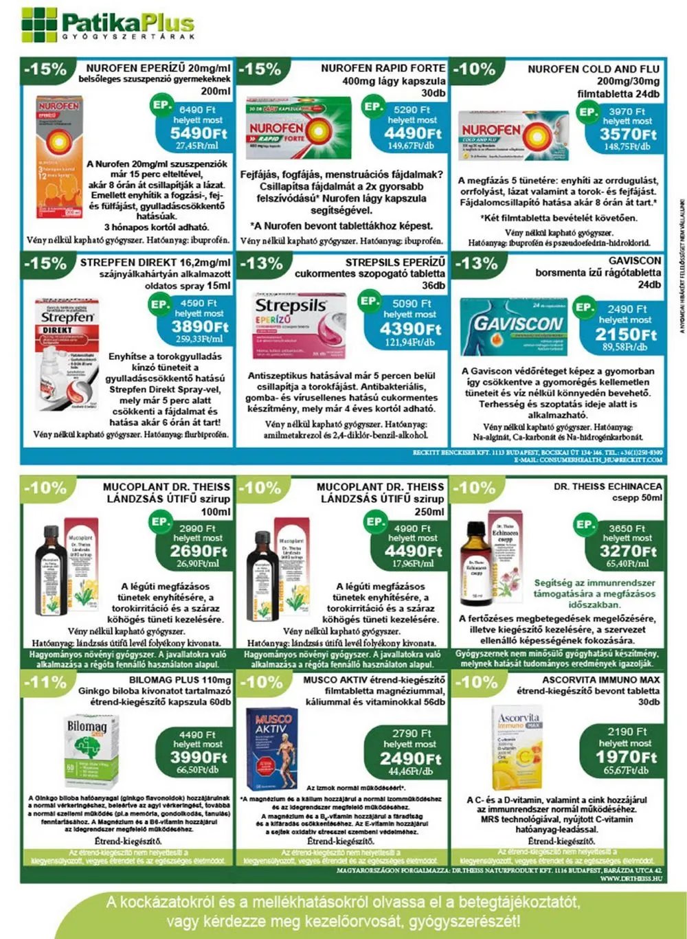 Patika akciós újság Plus 11.01–11.30 – 6. oldal