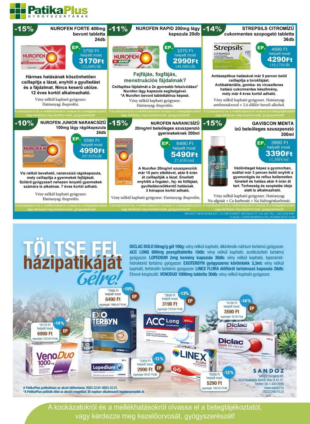 Patika akciós újság Plus 12.01–12.31 – 6. oldal