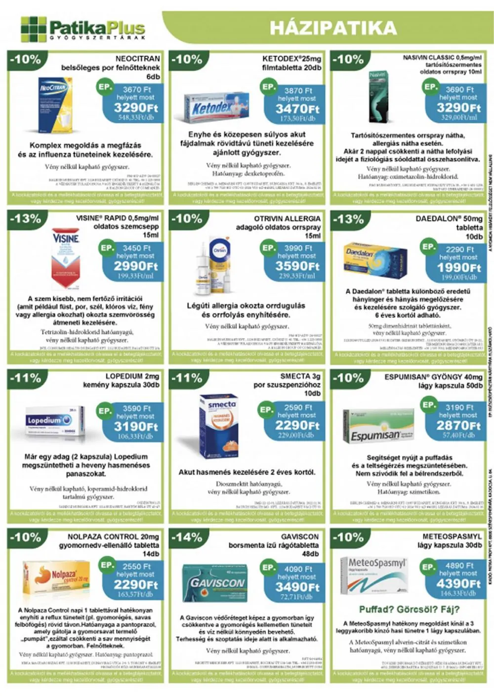 Patika akciós újság Plus 08.01–08.31 – 3. oldal