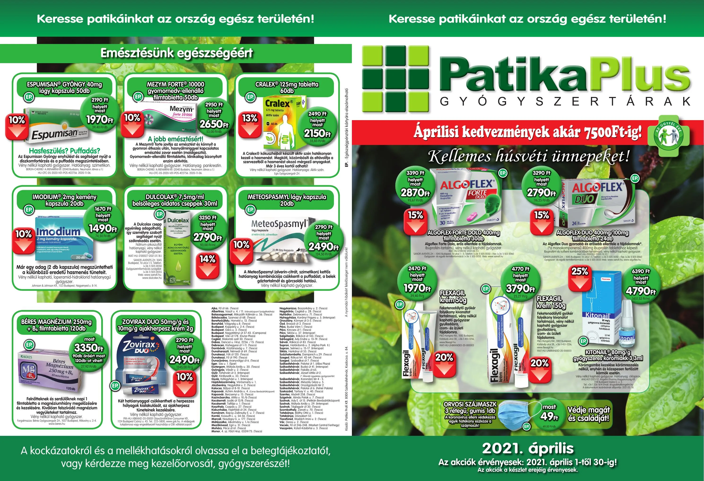 Patikaplus akciós újság 04.01–04.30