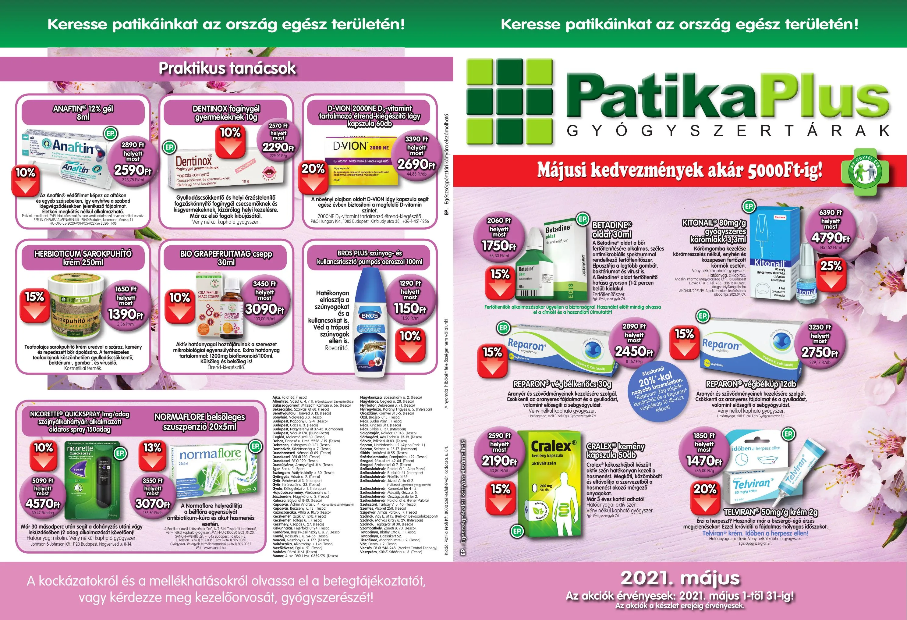 Patikaplus akciós újság 05.01–05.31