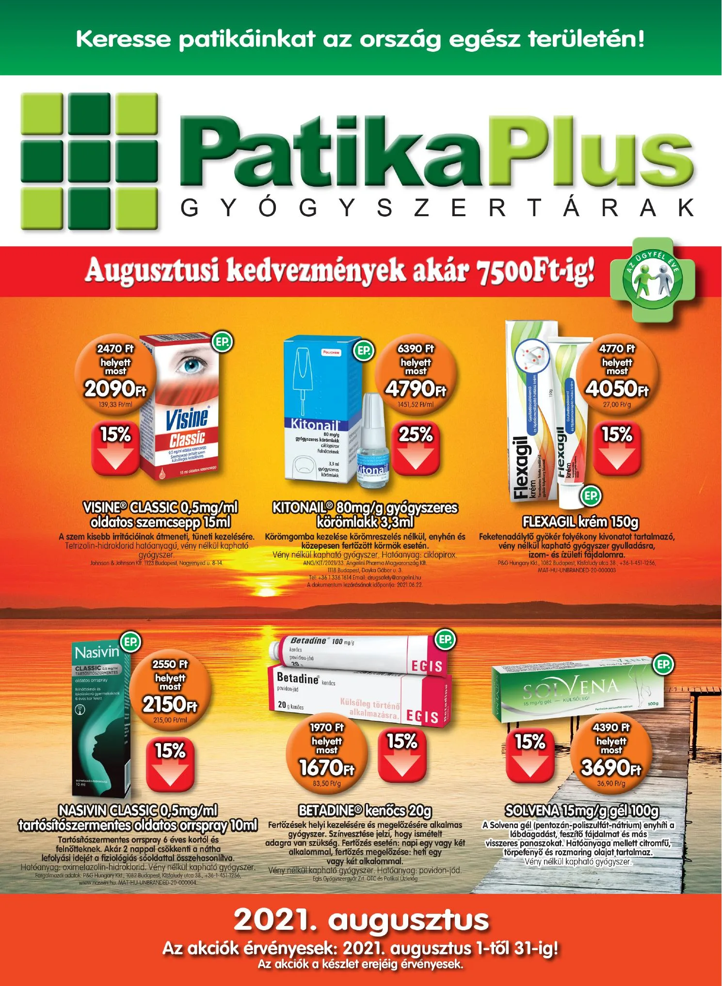 Patikaplus akciós újság 08.01–08.31