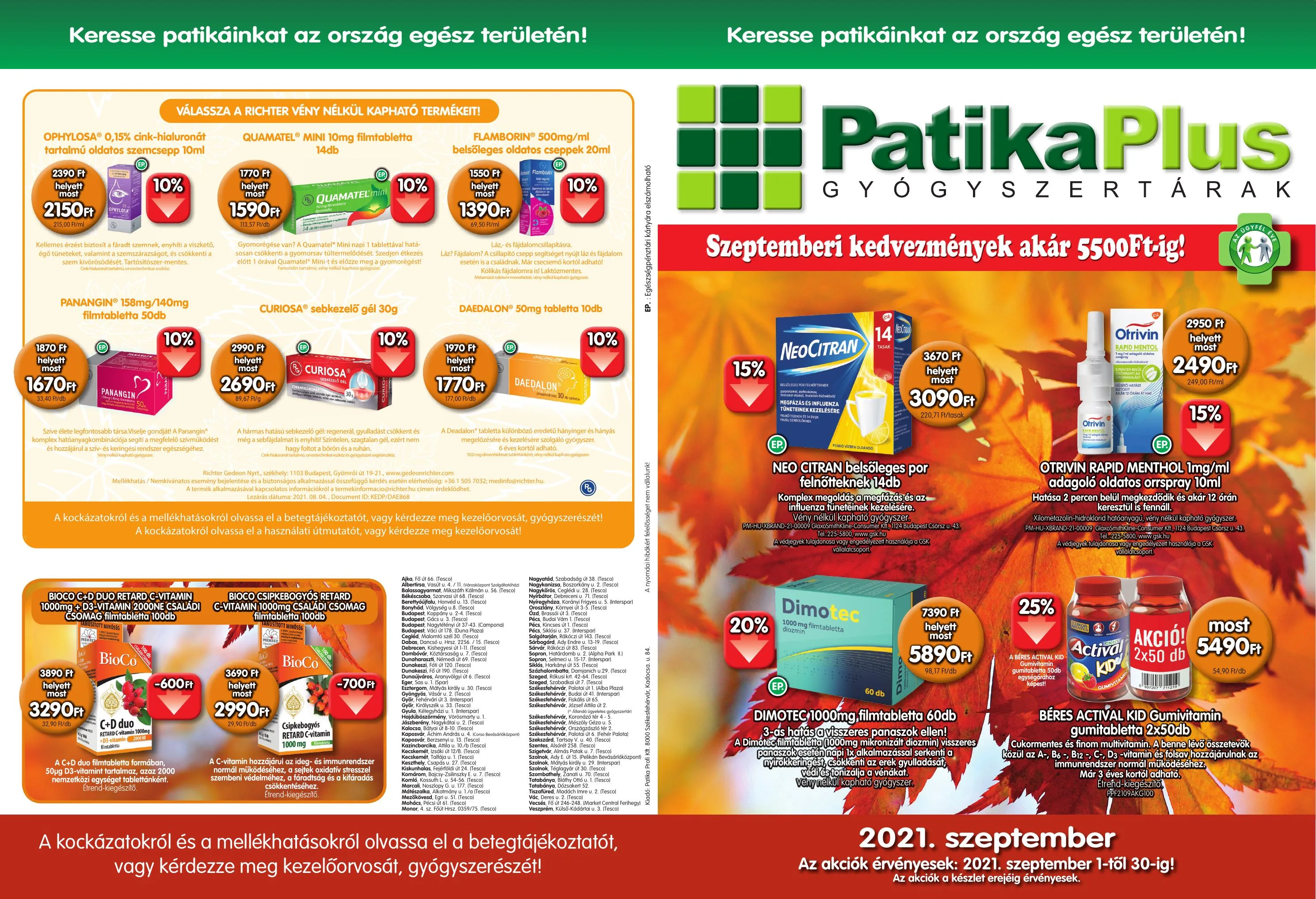 Patikaplus akciós újság 09.01–09.30