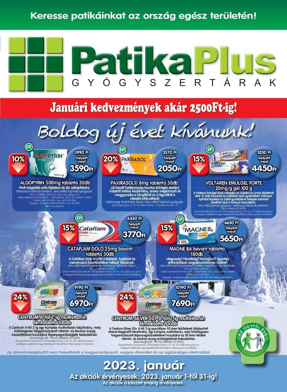 Patikaplus akciós újság 01.01–01.31