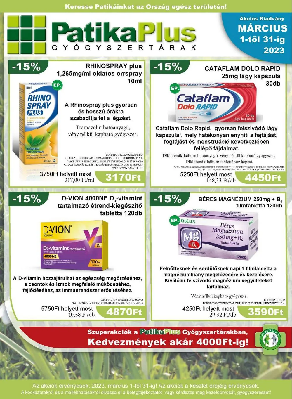 Patikaplus akciós újság 03.01–03.31
