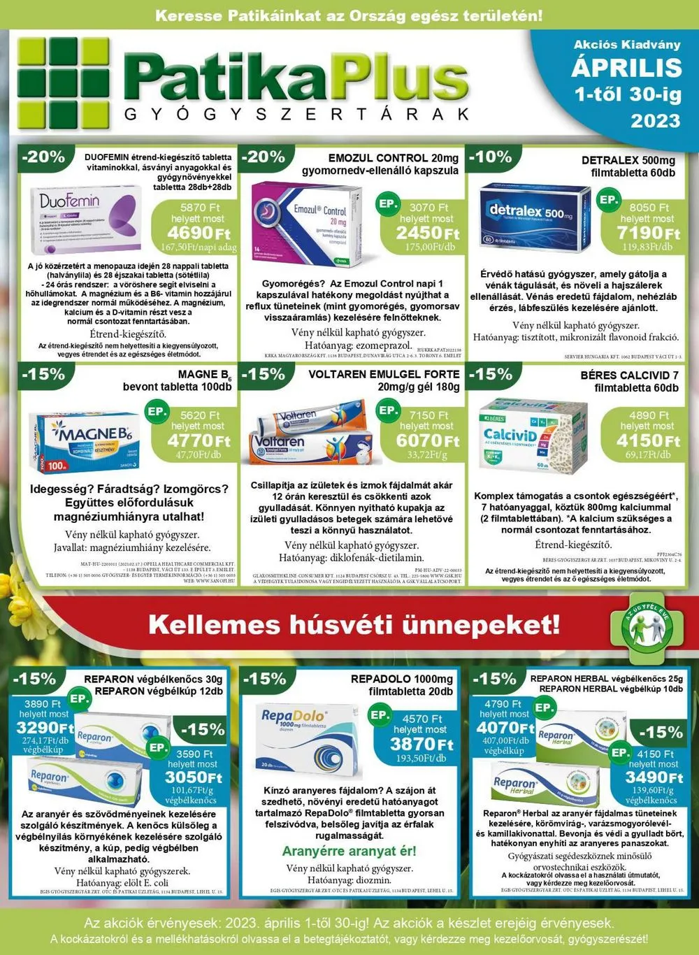 Patikaplus akciós újság 04.01–04.30