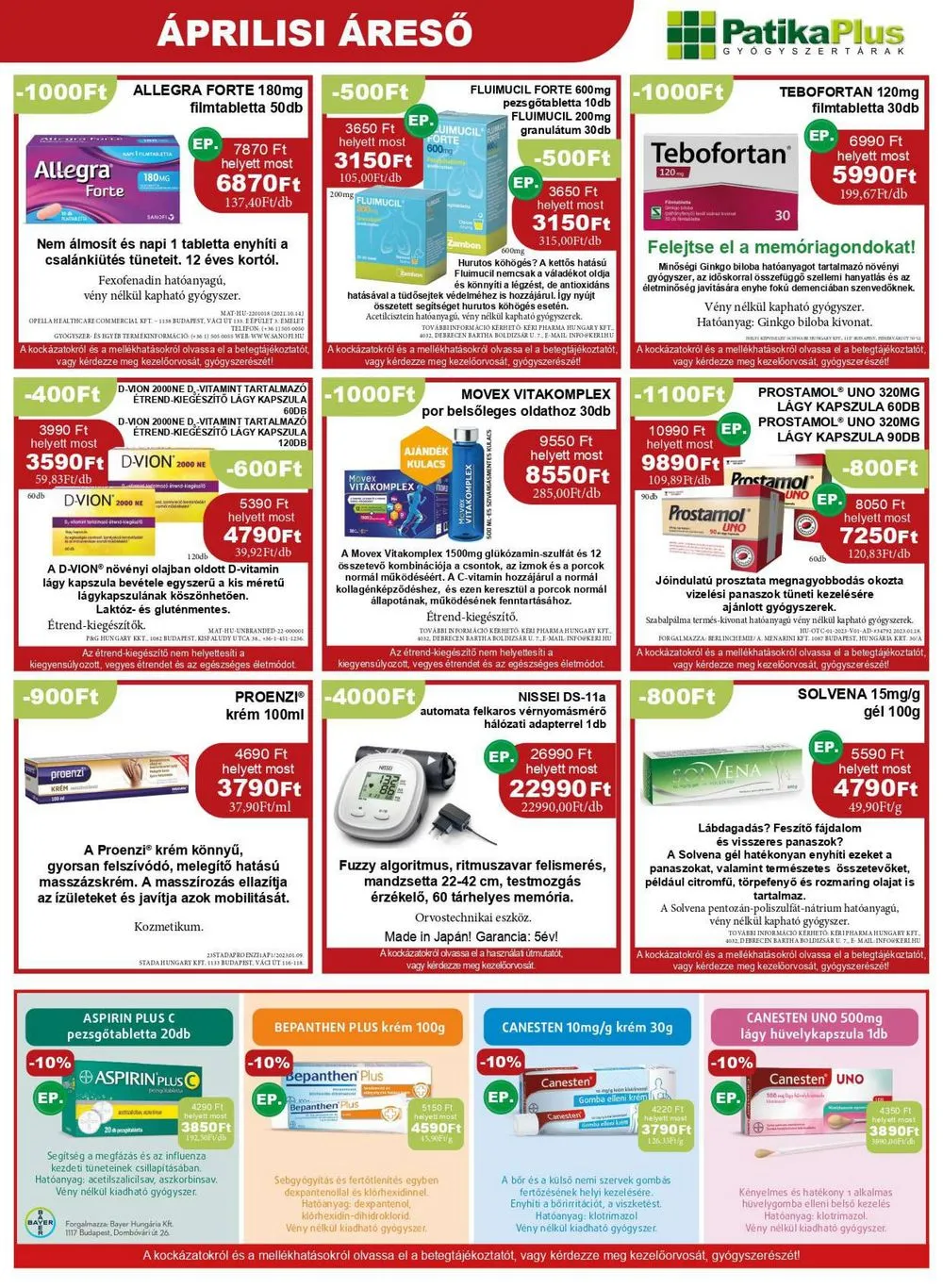 Patikaplus akciós újság 04.01–04.30 – 3. oldal