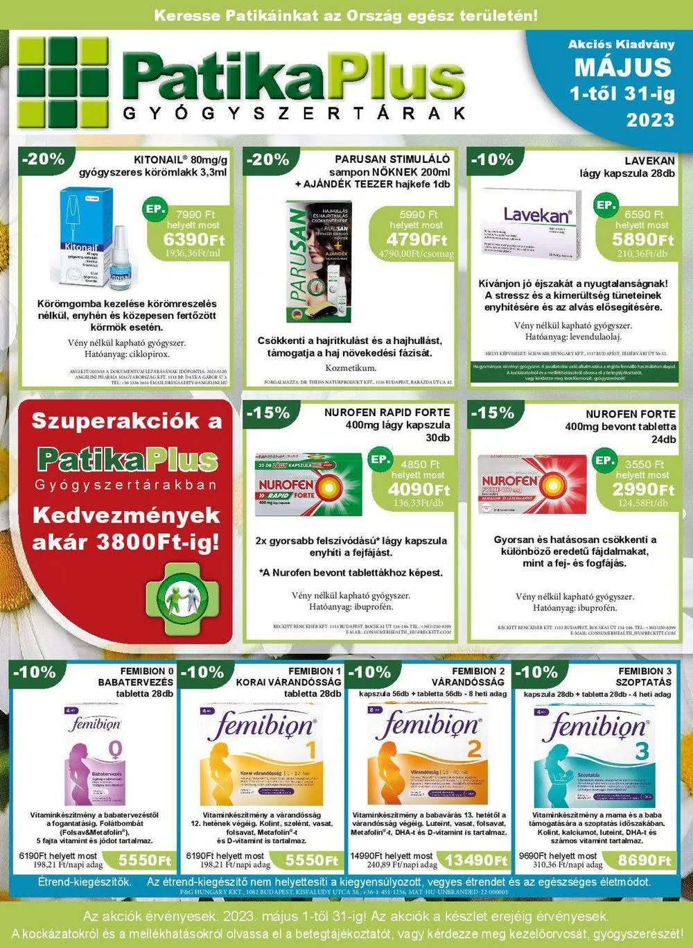 Patikaplus akciós újság 05.01–05.31