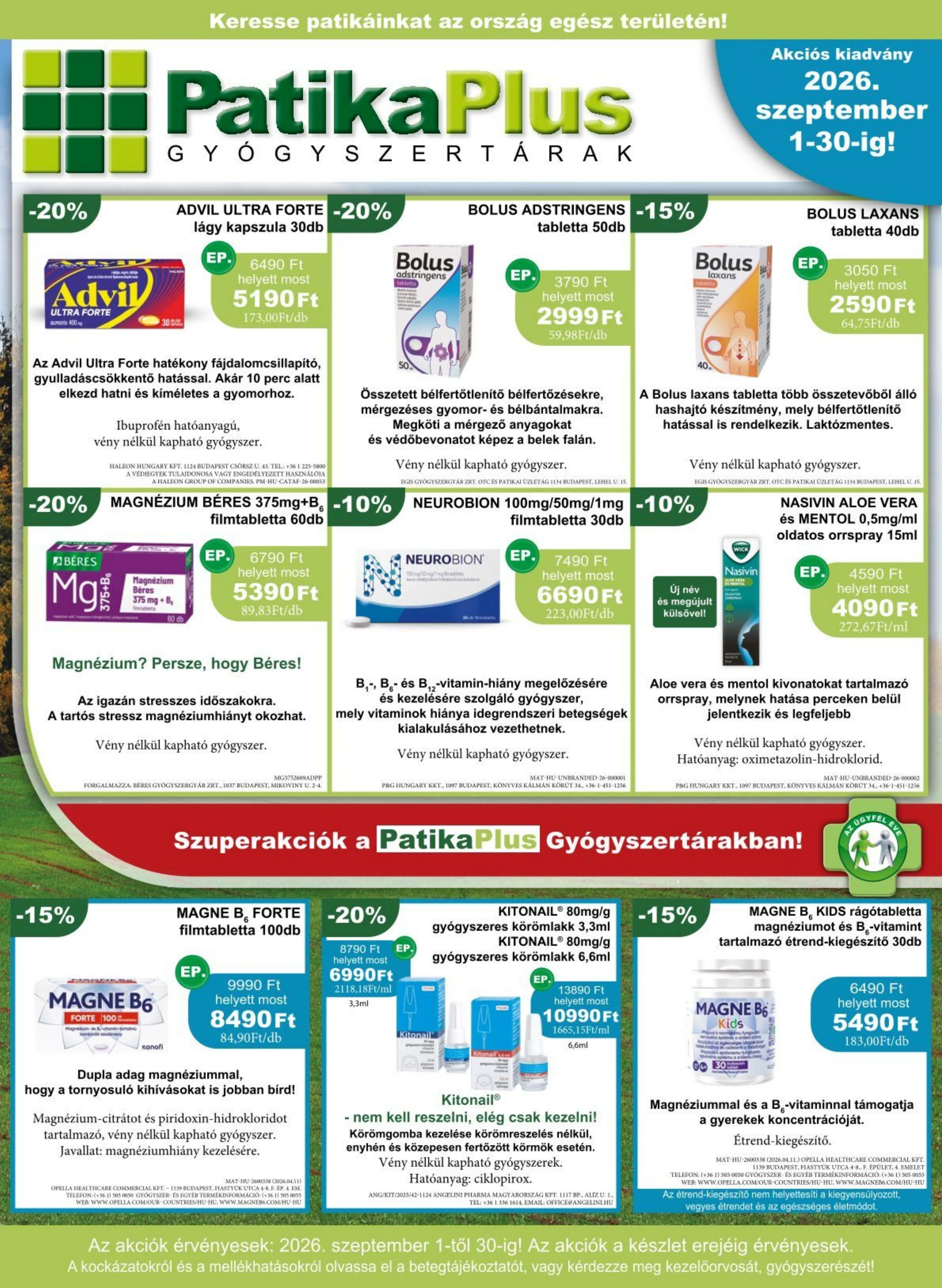 Patikaplus akciós újság 09.01–09.30