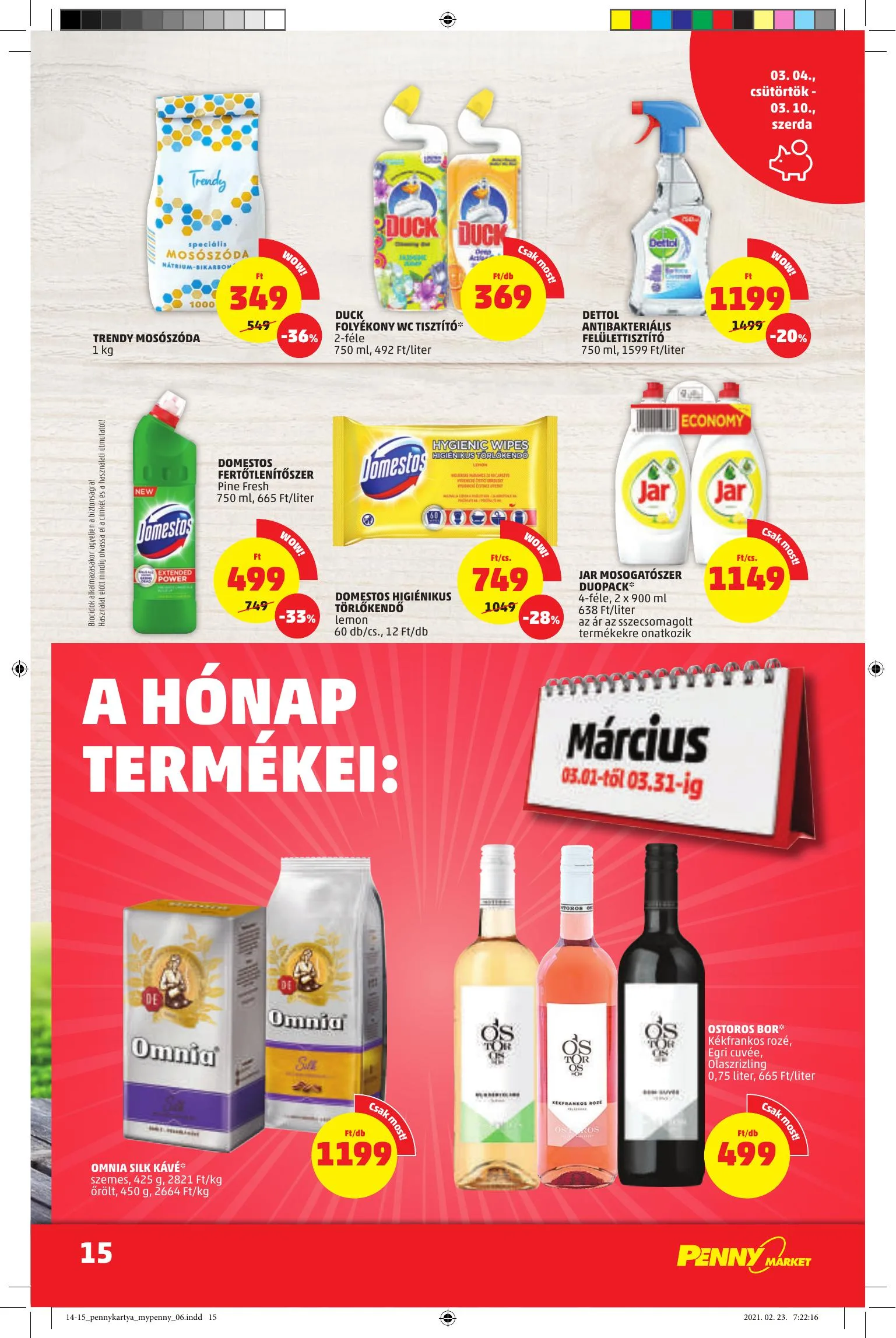 Penny akciós újság 03.04–03.10 – 15. oldal