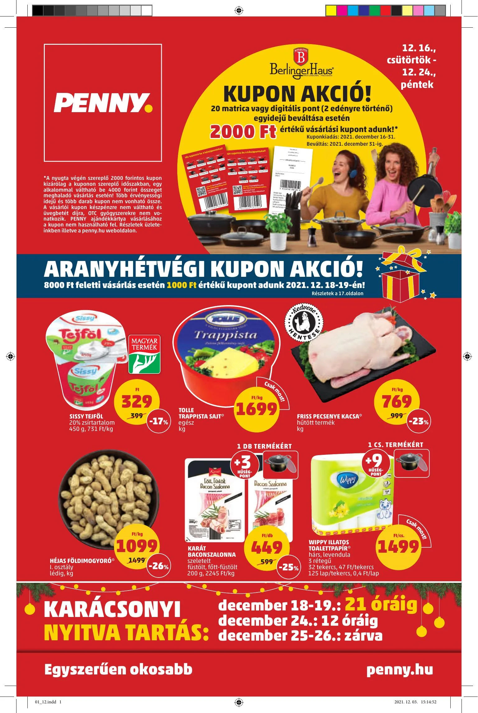 Penny akciós újság 12.16–12.24