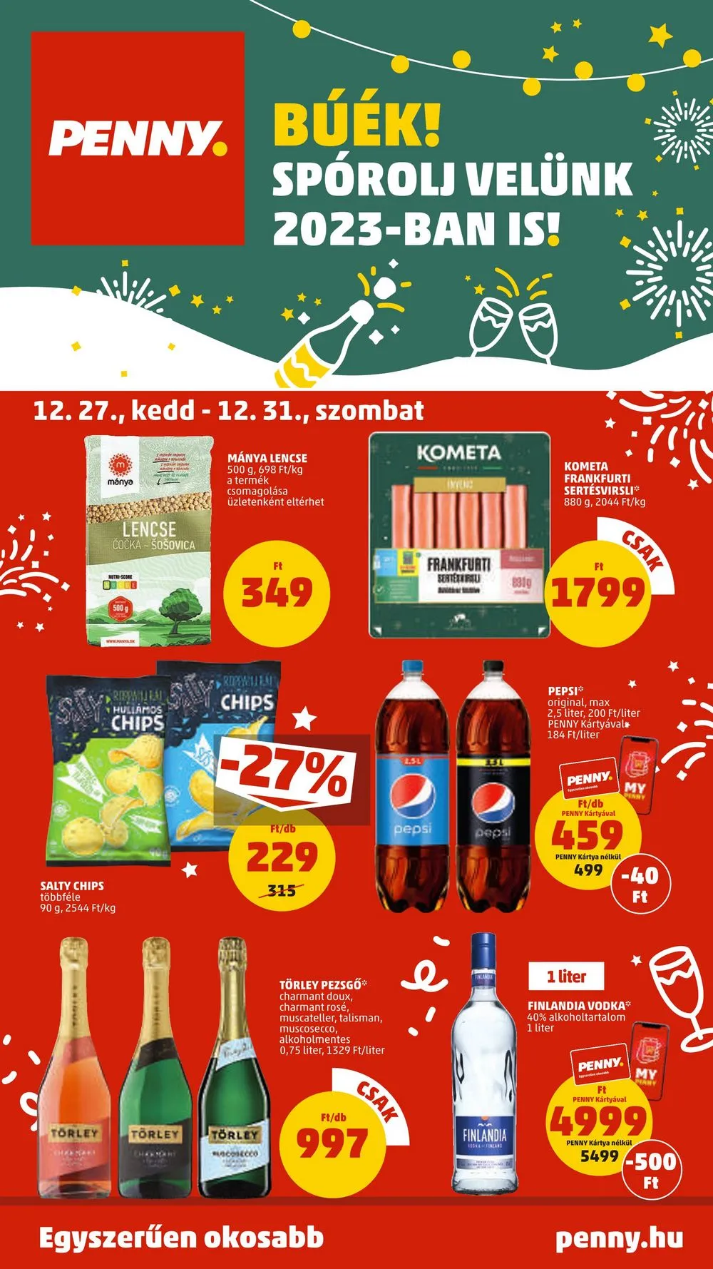 Penny akciós újság 12.27–12.31
