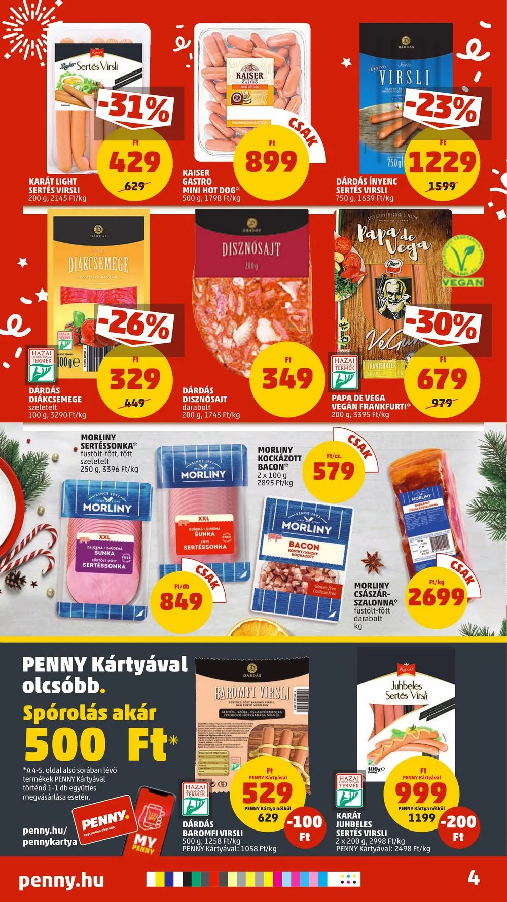 Penny akciós újság 12.27–12.31 – 4. oldal