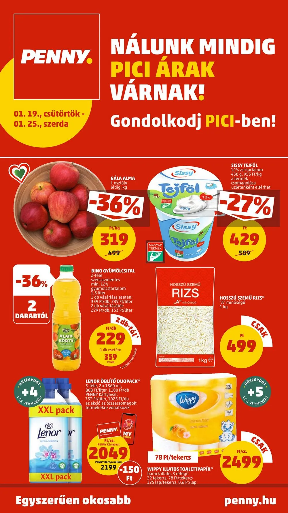 Penny akciós újság 01.19–01.25