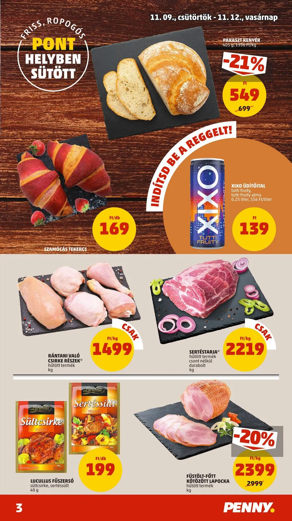 Penny akciós újság 11.09–11.15 – 3. oldal