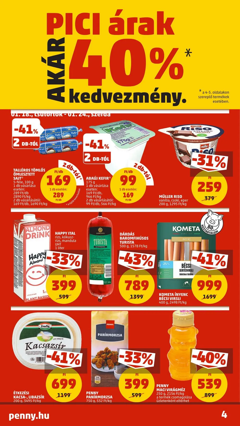 Penny akciós újság 01.18–01.24 – 4. oldal