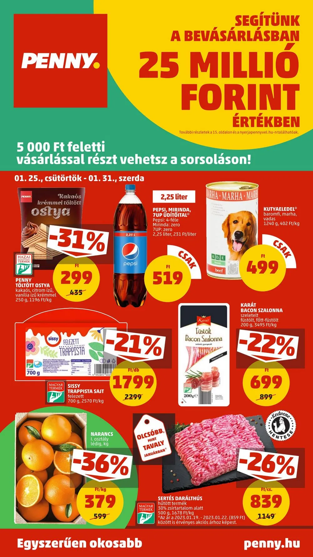 Penny akciós újság 01.24–01.31