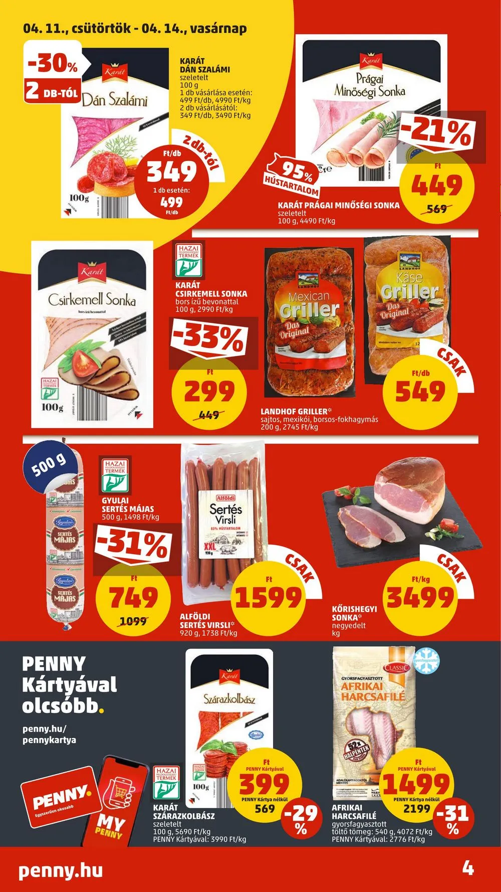 Penny akciós újság 04.11–04.17 – 4. oldal